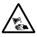 Warning Chemical Burns Hazard Symbol Sign ,Vector Illustration, Isolate On White Background Label. EPS10