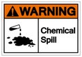 Warning Chemical Spill Symbol Sign, Vector Illustration, Isolate On White Background Label. EPS10