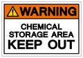 Warning Chemical Storage Area Keep Out Symbol Sign, Vector Illustration, Isolate On White Background Label. EPS10 Royalty Free Stock Photo