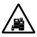 Warning Chemical Storage Area Symbol Sign, Vector Illustration, Isolate On White Background Label .EPS10 Royalty Free Stock Photo