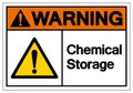 Warning Chemical Storage Symbol Sign ,Vector Illustration, Isolate On White Background Label. EPS10 Royalty Free Stock Photo