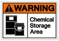 Warning Chemical Storage Symbol Sign, Vector Illustration, Isolate On White Background Label .EPS10 Royalty Free Stock Photo