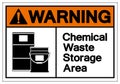 Warning Chemical Waste Storage Area Symbol Sign, Vector Illustration, Isolate On White Background Label .EPS10 Royalty Free Stock Photo