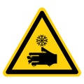 Warning Cold Burns Hazard Symbol Sign, Vector Illustration, Isolate On White Background Label .EPS10