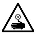 Warning Cold Burns Hazard Symbol Sign, Vector Illustration, Isolate On White Background Label .EPS10
