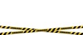 Warning coronavirus quarantine yellow and black stripes tape on white background, tapes hazard quarantine, coronavirus caution