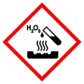 Warning Corrosive H2 O5 Symbol Sign, Vector Illustration, Isolated On White Background Label. EPS10 Royalty Free Stock Photo