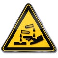 Warning corrosive substances Royalty Free Stock Photo