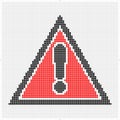 Warning Cross Stitch, Attention, Danger Symbol