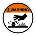 Warning Crush Hand Of Hot Rorating Hazard Symbol Sign, Vector Illustration, Isolate On White Background Label .EPS10