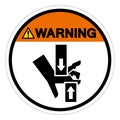 Warning Crush Hand Top Bottom Symbol Sign, Vector Illustration, Isolate On White Background Label .EPS10