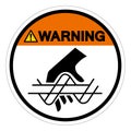 Warning Cutting Of Finger Symbol Sign, Vector Illustration, Isolate On White Background Label .EPS10 Royalty Free Stock Photo