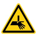 Warning Cutting Hand Hazard Symbol Sign ,Vector Illustration, Isolate On White Background Label. EPS10 Royalty Free Stock Photo