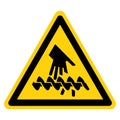 Warning Cutting Hand Hazard Symbol Sign ,Vector Illustration, Isolate On White Background Label. EPS10 Royalty Free Stock Photo