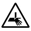 Warning Cutting Hand Hazard Symbol Sign ,Vector Illustration, Isolate On White Background Label. EPS10 Royalty Free Stock Photo