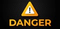 Warning danger banner Royalty Free Stock Photo