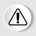 Warning, danger, caution. Vector icon isolated on white Royalty Free Stock Photo