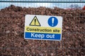 Warning Danger Keep Out building construction site sign Royalty Free Stock Photo