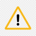 Warning danger sign icon simlpe design Royalty Free Stock Photo