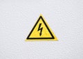 Warning Danger sign on metal Royalty Free Stock Photo