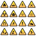 Warning and danger signs Royalty Free Stock Photo