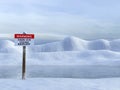 Danger Thin Ice Winter Lake Background