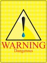 Warning dangerous eye drop sign