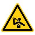 Warning The Dangers of Drinking Contamination Symbol Sign ,Vector Illustration, Isolate On White Background Label. EPS10