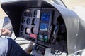 Warning Day Unreal Helicopter Cockpit Flight Instruments Royalty Free Stock Photo