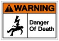 Warning Of Death Symbols Sign, Vector Illustration, Isolated On White Background Label. EPS10 Royalty Free Stock Photo