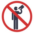 Warning, Do not Ingest Symbol Vector Royalty Free Stock Photo