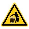 Warning Do Not Litter Symbol Sign, Vector Illustration, Isolate On White Background Label .EPS10 Royalty Free Stock Photo
