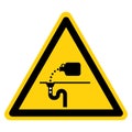 Warning Do Not Pour Down Drain Fields Symbol Sign ,Vector Illustration, Isolate On White Background Label .EPS10