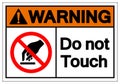 Warning Do Not Touch Symbol Sign, Vector Illustration, Isolate On White Background Label .EPS10 Royalty Free Stock Photo