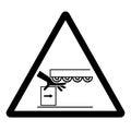 Warning Drawing In Hand Crush Hazard Symbol Sign ,Vector Illustration, Isolate On White Background Label. EPS10 Royalty Free Stock Photo