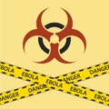 Warning ebola biohazard sign