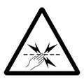 Warning Electric Fencing Symbol Sign, Vector Illustration, Isolate On White Background Label .EPS10