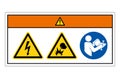 Warning Electric Shock Hazard Symbol Sign, Vector Illustration, Isolate On White Background Label. EPS10 Royalty Free Stock Photo