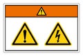 Warning Electric Shock Hazard Symbol Sign, Vector Illustration, Isolate On White Background Label. EPS10