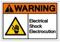 Warning Electrical Shock Electrocution Symbol Sign, Vector Illustration, Isolate On White Background Label .EPS10 Royalty Free Stock Photo