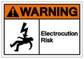 Warning Electrocution Risk Symbol Sign, Vector Illustration, Isolated On White Background Label .EPS10 Royalty Free Stock Photo