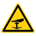 Warning Emergency Stop Symbol Sign,Vector Illustration, Isolated On White Background Label. EPS10 Royalty Free Stock Photo
