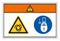 Warning Equipment Starts Automatically Lock Out In De-Energized State Symbol Sign, Vector Illustration, Isolate On White