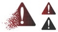 Destructed Dot Halftone Warning Error Icon Royalty Free Stock Photo