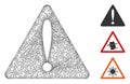 Warning Error Polygonal Web Vector Mesh Illustration Royalty Free Stock Photo