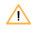 Warning exclamation mark, triangle sign. Beware of danger, security and risk symbol. Caution, attention, alert and