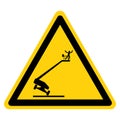 Warning Falling Crane Hazard Symbol Sign ,Vector Illustration, Isolate On White Background Label. EPS10 Royalty Free Stock Photo