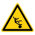 Warning Falling Of Crush Hazard Symbol Sign ,Vector Illustration, Isolate On White Background Label. EPS10