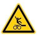 Warning Falling Of Rollers Hazard Symbol Sign ,Vector Illustration, Isolate On White Background Label. EPS10