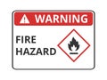 Warning Fire Hazard Symbol